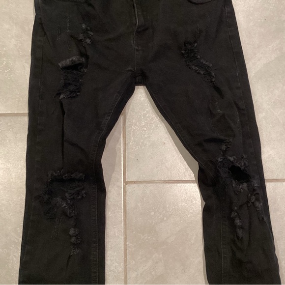 Hip-Hop Style Hot Drill Hole Men's Jeans Personalized Slim Stretch Men's Jeans - Picture 2 of 7